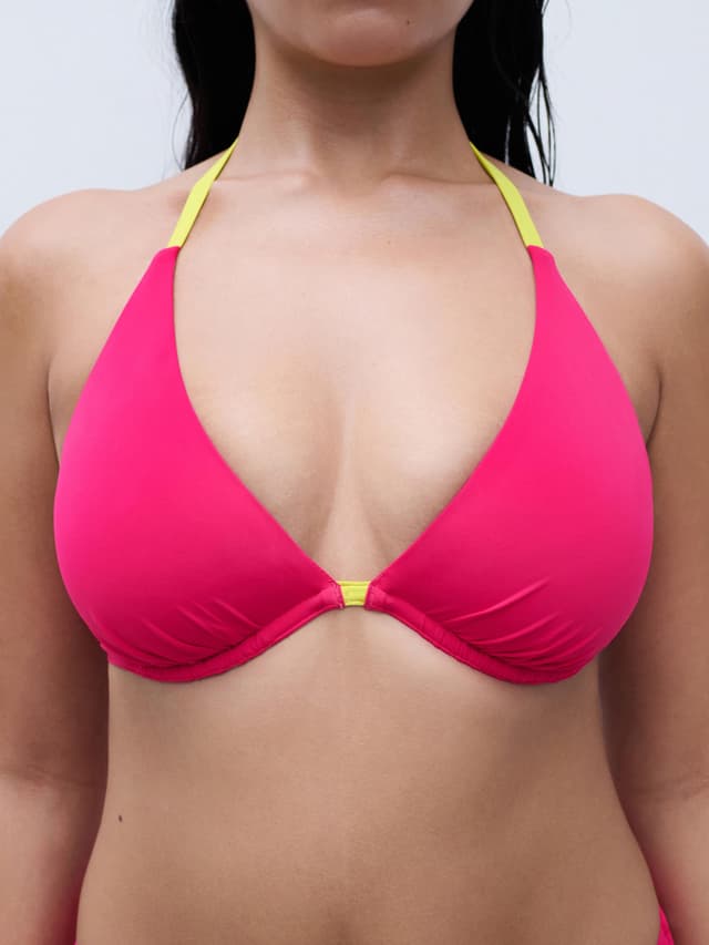 Chantelle Haut De Maillot De Bain Décolleté Plongeant - Rose Framboise - Easy Pop