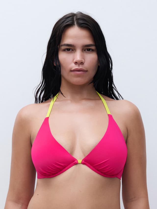 chantelle Haut de maillot de bain décolleté plongeant - Rose Framboise - Easy Pop