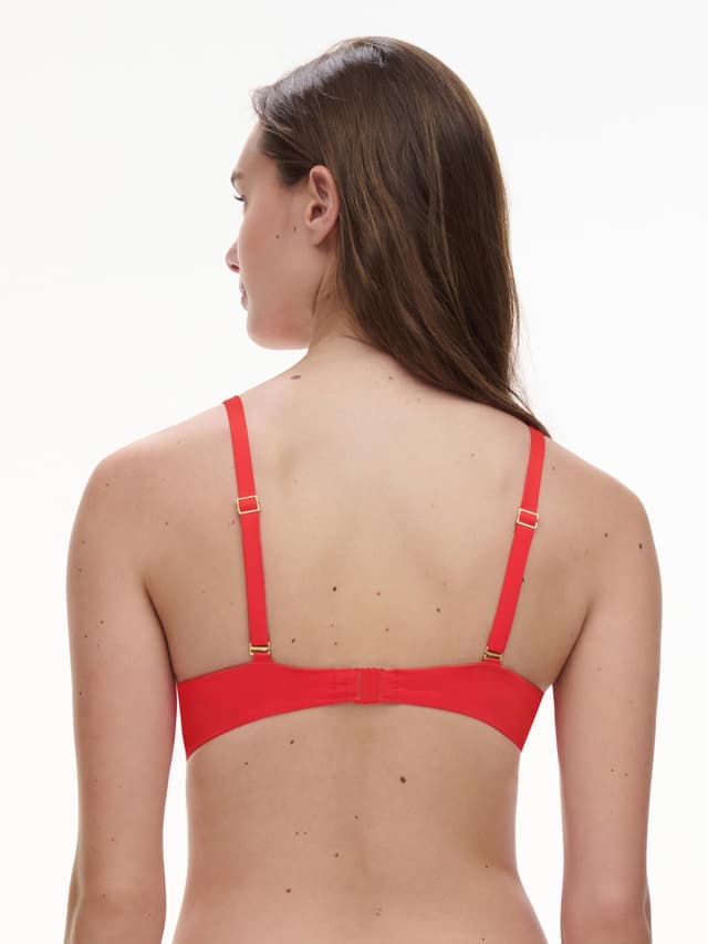 Chantelle Haut De Maillot De Bain Décolleté Plongeant - Rouge Amazon - Eclipse