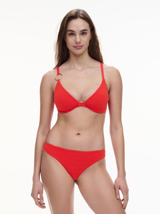 Chantelle Haut De Maillot De Bain Décolleté Plongeant - Rouge Amazon - Eclipse