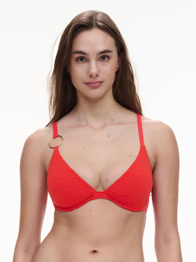 chantelle Haut de maillot de bain décolleté plongeant - Rouge amazon - Eclipse