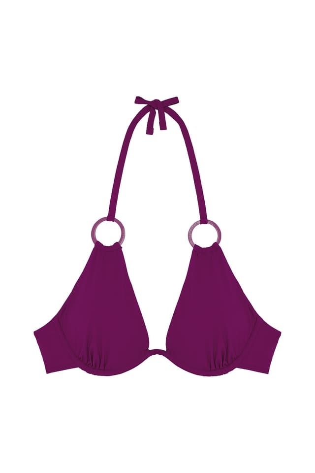 chantelle Haut de maillot de bain mono-armature plongeant - Prune - COPACABANA