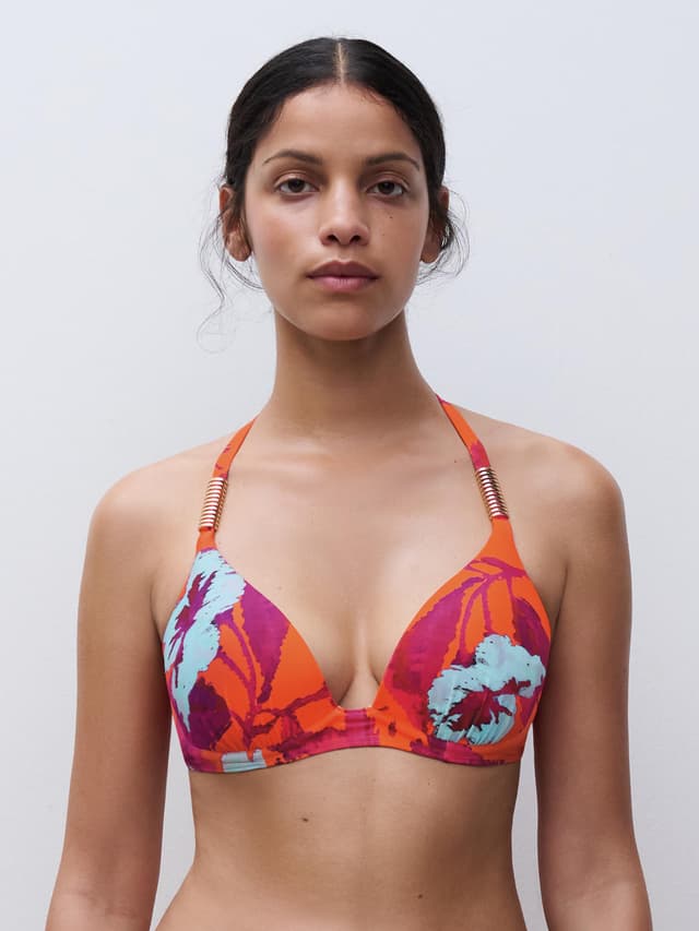 Chantelle Haut De Maillot De Bain Push-up Bretelles Multipositions - Painted Flowers - Icon