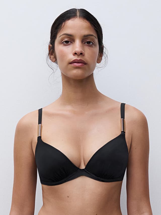 chantelle Haut de maillot de bain push-up bretelles multipositions - Noir - Icon