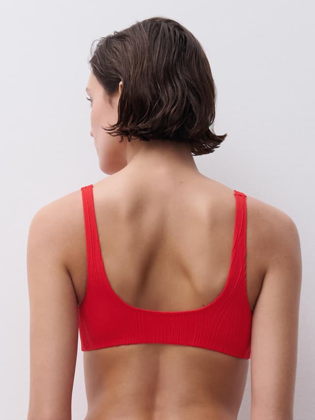 Chantelle Haut De Maillot De Bain Sans Armature Coques Amovibles - Cerise - One Size