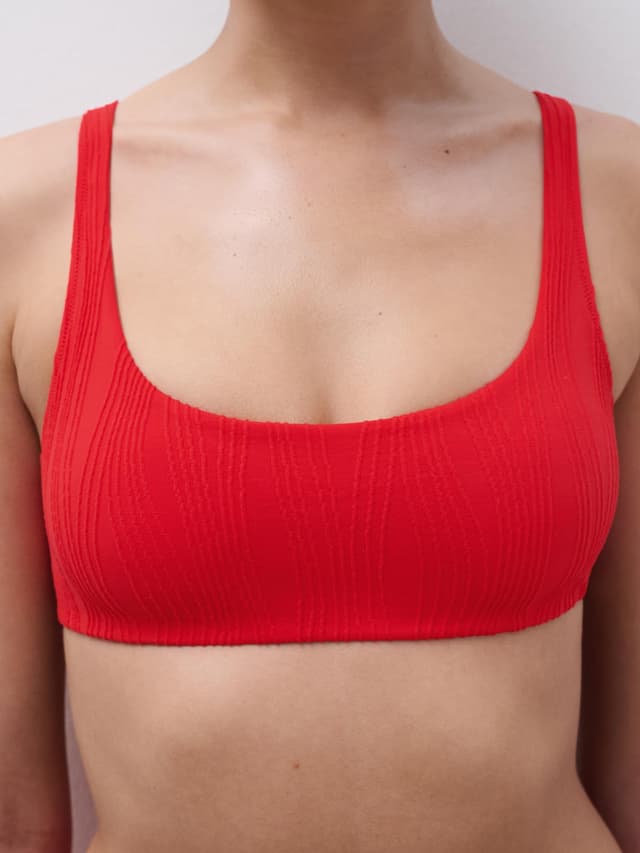 Chantelle Haut De Maillot De Bain Sans Armature Coques Amovibles - Cerise - One Size