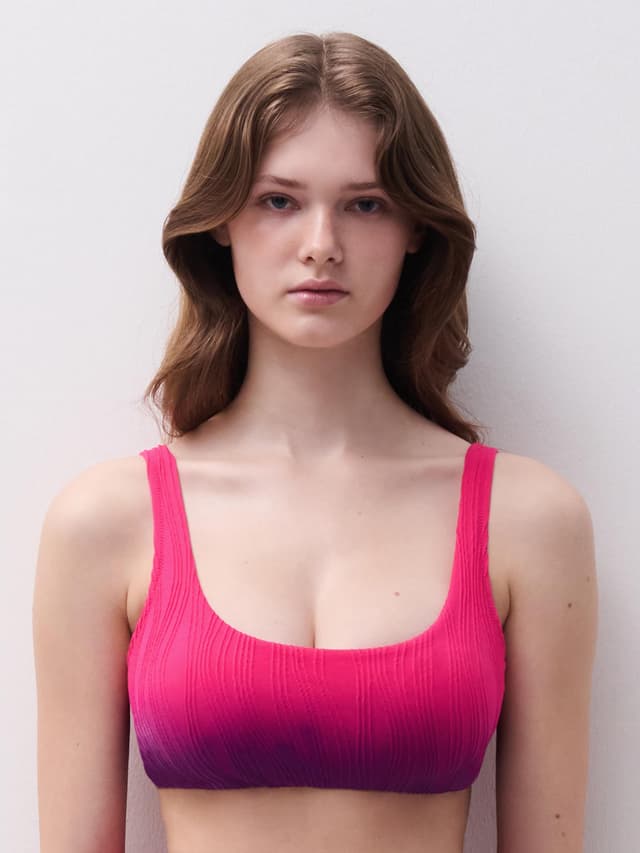 Chantelle Haut De Maillot De Bain Sans Armature Coques Amovibles - Rose Tie & Dye - One Size