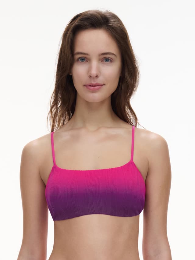 chantelle Haut de maillot de bain sans armature coques amovibles - Rose tie & dye - One Size