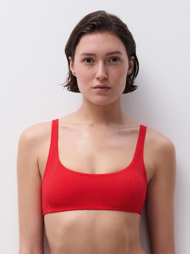 chantelle Haut de maillot de bain sans armature coques amovibles - Cerise - One Size