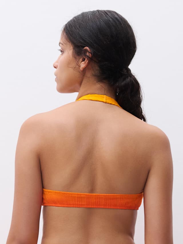 Chantelle Haut De Maillot De Bain Sans Armature Plongeant Coques Amovibles - Orange Tie & Dye - One Size