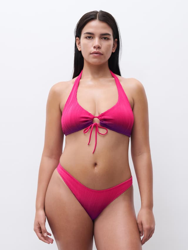 Chantelle Haut De Maillot De Bain Sans Armature Plongeant Coques Amovibles - Rose Tie & Dye - One Size