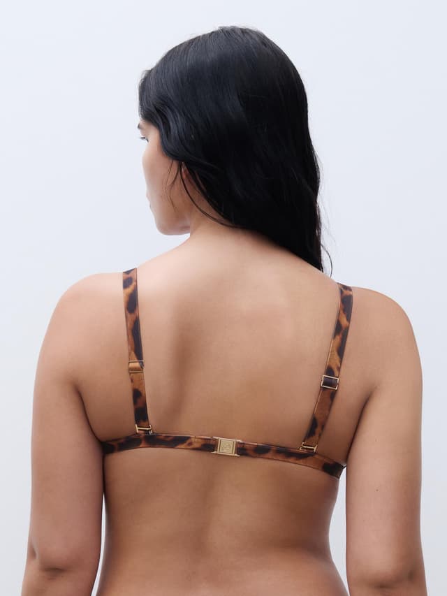 Chantelle Haut De Maillot De Bain Sans Armature Triangle Coques Spacer Amovibles - Léopard Sauvage - Sauvage