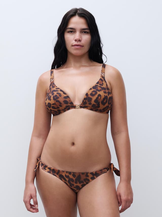 Chantelle Haut De Maillot De Bain Sans Armature Triangle Coques Spacer Amovibles - Léopard Sauvage - Sauvage