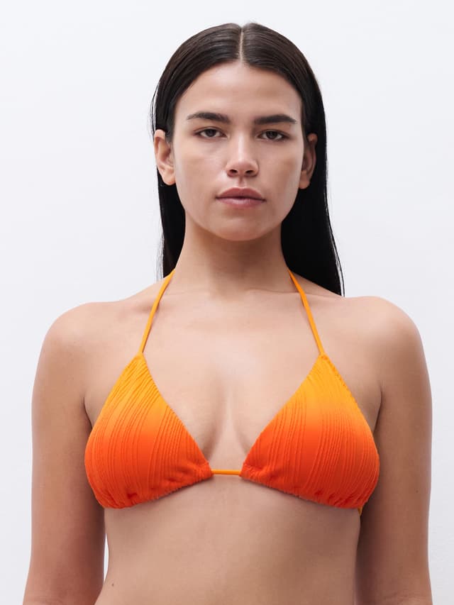 chantelle Haut de maillot de bain sans armature triangle coques amovibles - Orange tie & dye - One Size