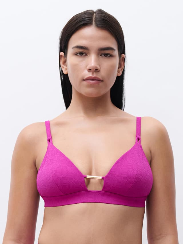 chantelle Haut de maillot de bain sans armature triangle coques spacer amovibles - Fuchsia tyrien - Hera