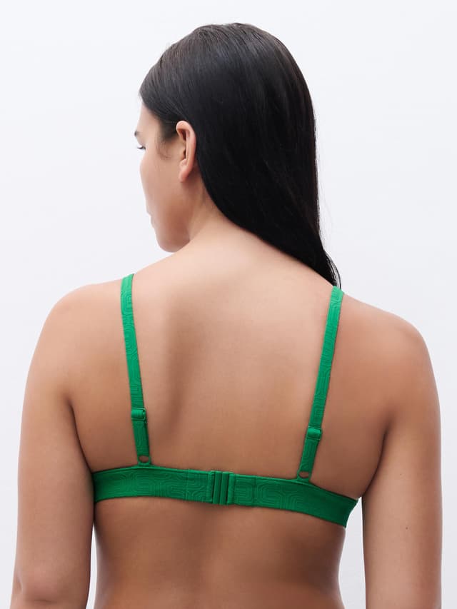 Chantelle Haut De Maillot De Bain Sans Armature Triangle Coques Spacer Amovibles - Vert Emeraude - Hera