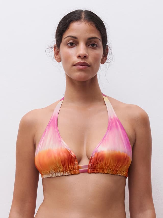 chantelle Haut de maillot de bain sans armature triangle coques spacer amovibles - Crème glacée - Metallic