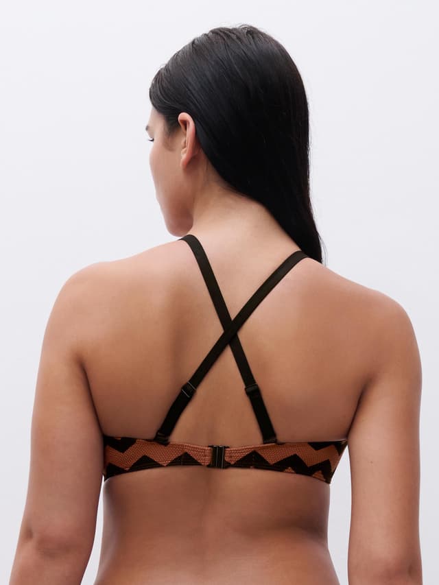 Chantelle Haut De Maillot De Bain Sans Armature Triangle Coques Spacer Bretelles Multipositions - Terre Hypnotique - Totem