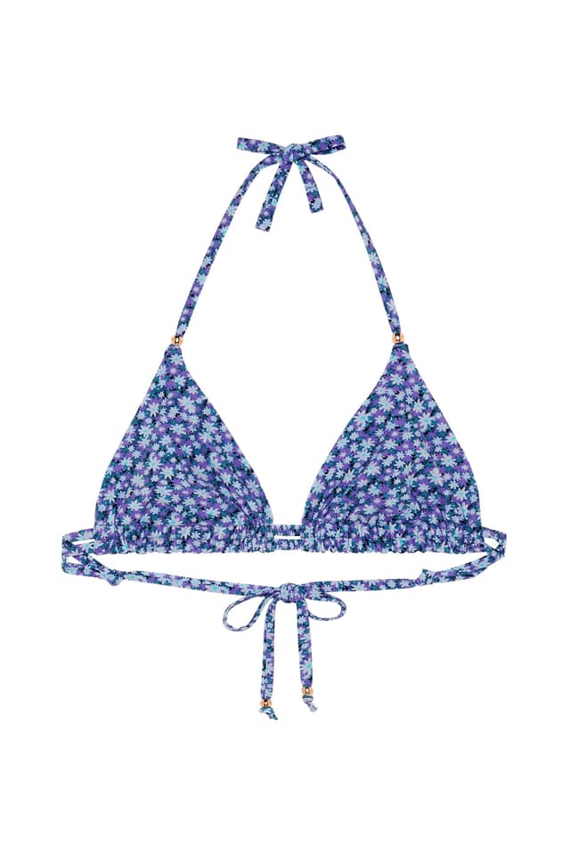 chantelle Haut de maillot de bain triangle sans armature - Marguerites violettes - Saint Tropez