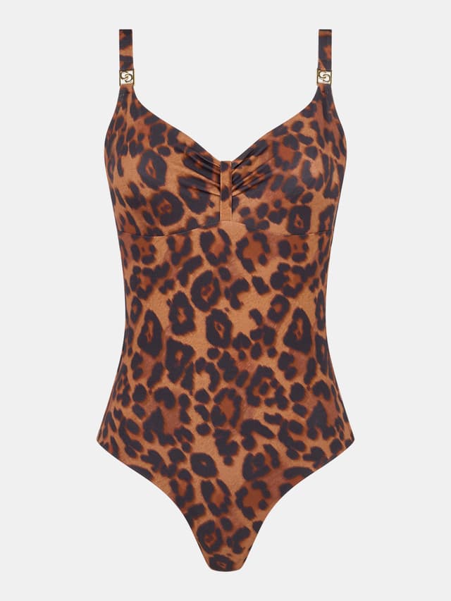 Chantelle Maillot De Bain 1 Pièce Emboîtant - Léopard Sauvage - Sauvage