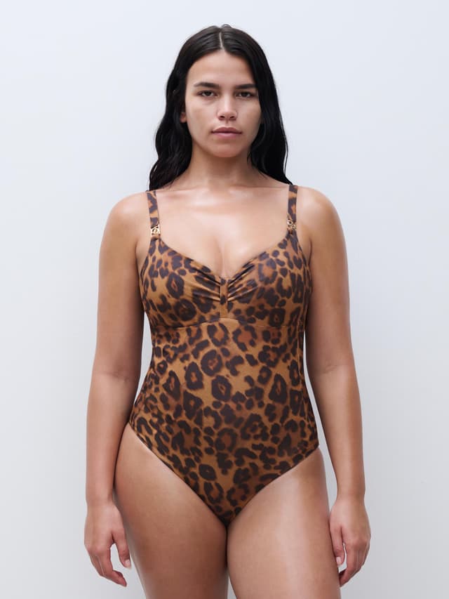 chantelle Maillot de bain 1 pièce emboîtant - Léopard sauvage - Sauvage