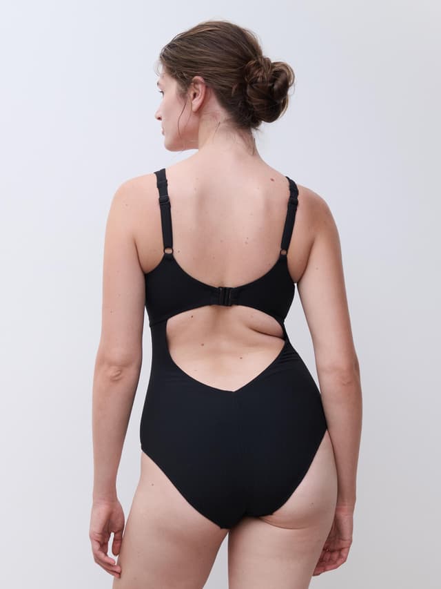 Chantelle Maillot De Bain 1 Pièce Sans Armature Coque Emboîtant - Noir - Navarino
