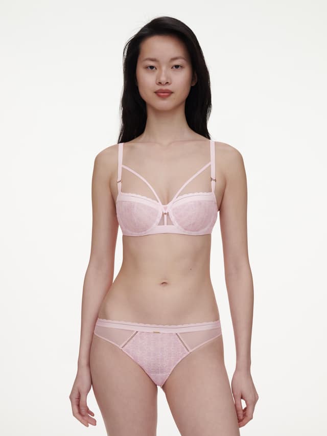 Chantelle Slip Dégagé - Rose Nymphea / Lavandin - Monogram