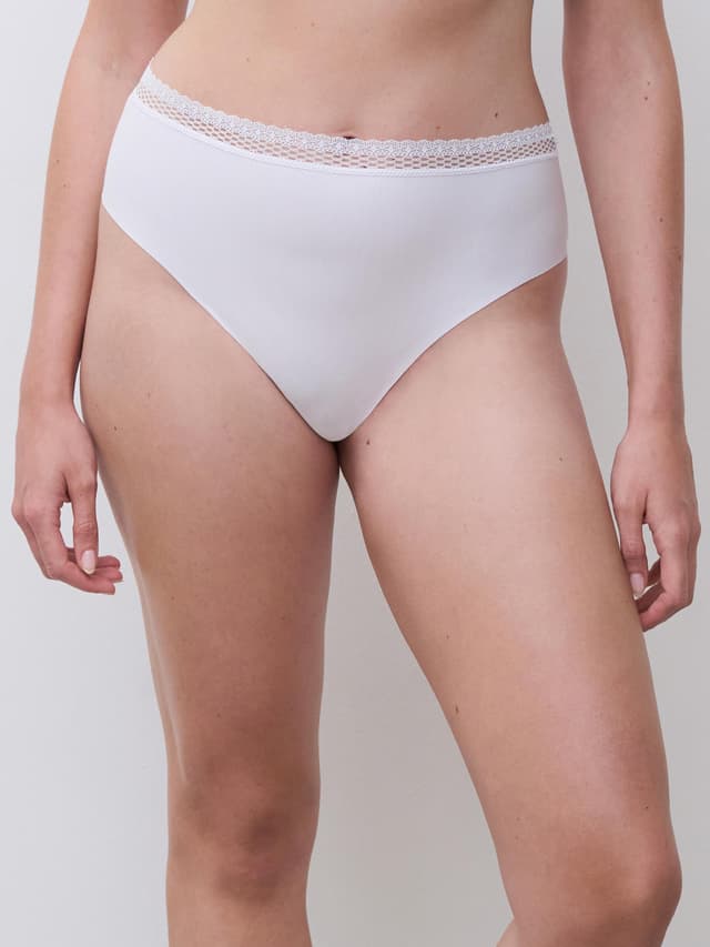 chantelle Slip taille haute échancrée - Blanc - Cozy Chic