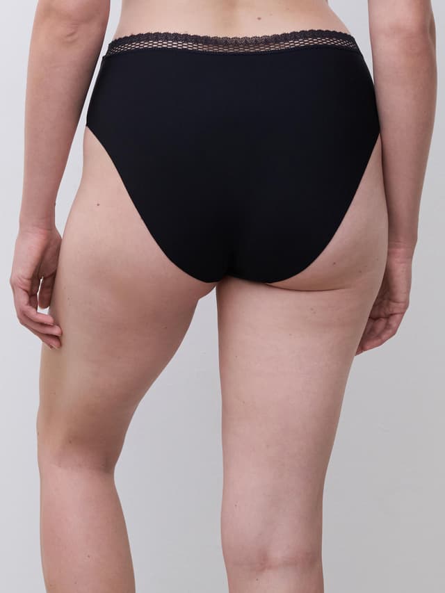 Chantelle Slip Taille Haute échancrée - Noir - Cozy Chic