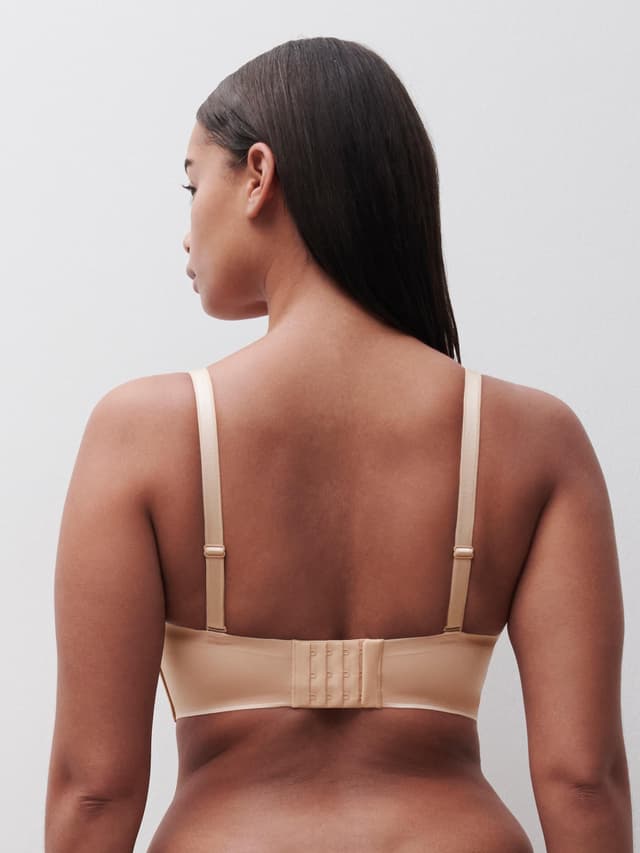 Chantelle Soutien-gorge Bandeau Coques Bretelles Amovibles - Beige Doré - Essentiall