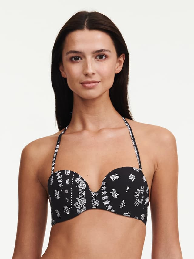 chantelle Soutien-gorge bandeau coques bretelles amovibles - Bandana noir - Jamie
