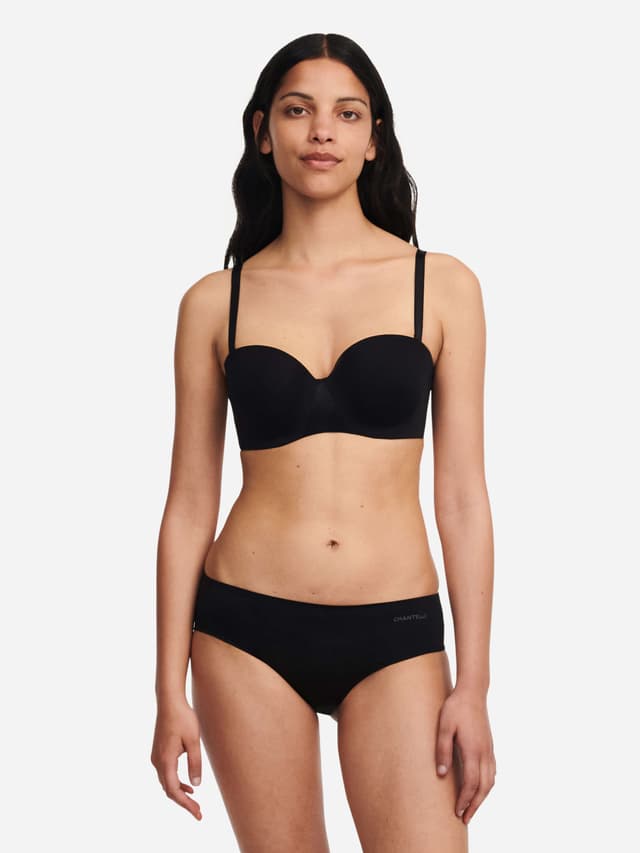 Chantelle Soutien-gorge Bandeau Coques Bretelles Amovibles - Noir - Essentiall