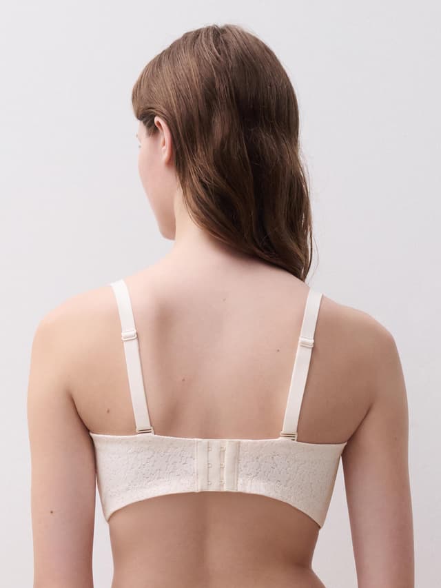 Chantelle Soutien-gorge Bandeau Coques Bretelles Amovibles - Talc - Norah
