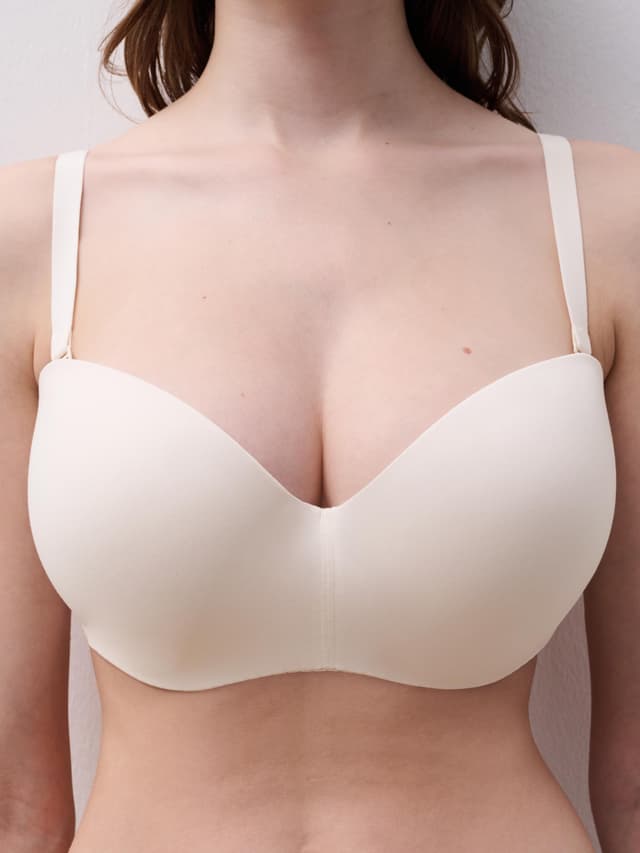 Chantelle Soutien-gorge Bandeau Coques Bretelles Amovibles - Talc - Norah
