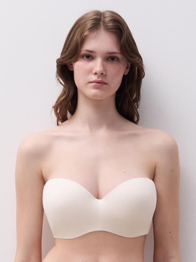 Chantelle Soutien-gorge Bandeau Coques Bretelles Amovibles - Talc - Norah