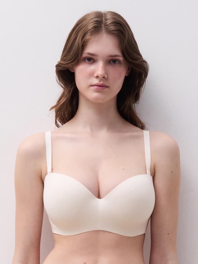 chantelle Soutien-gorge bandeau coques bretelles amovibles - Talc - Norah