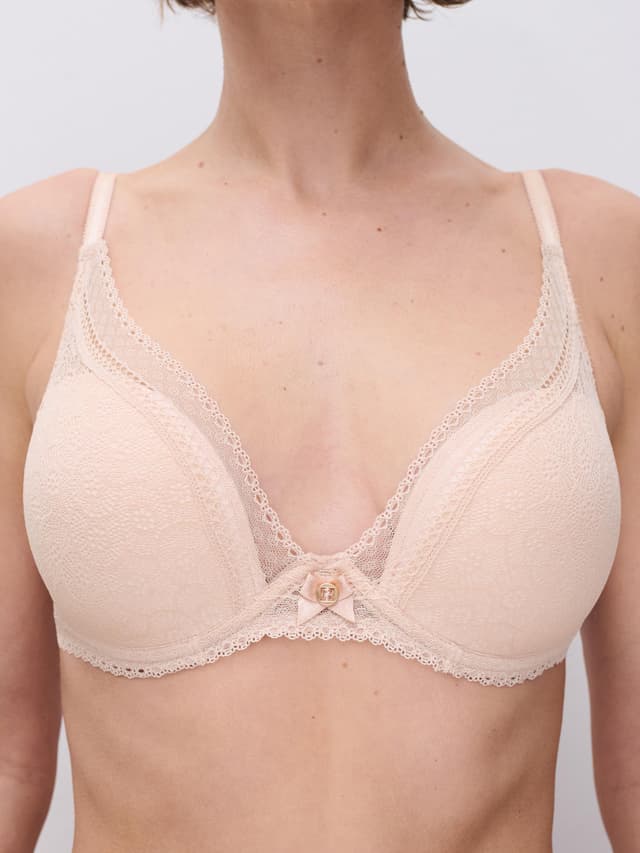 Chantelle Soutien-gorge Coques Plongeant - Beige Doré - Festivité