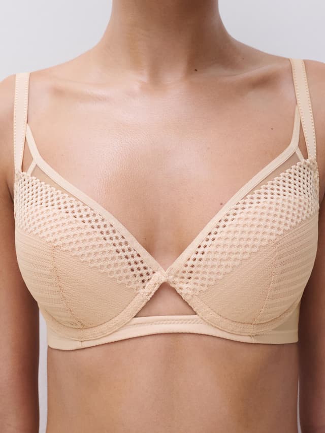 Chantelle Soutien-gorge Coques Plongeant - Beige Doré - Play