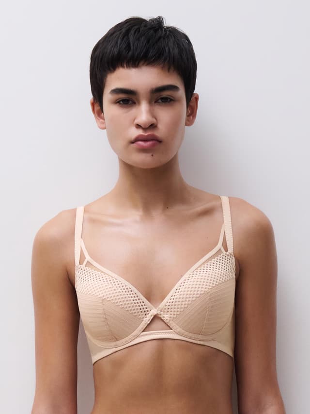 Chantelle Soutien-gorge Coques Plongeant - Beige Doré - Play