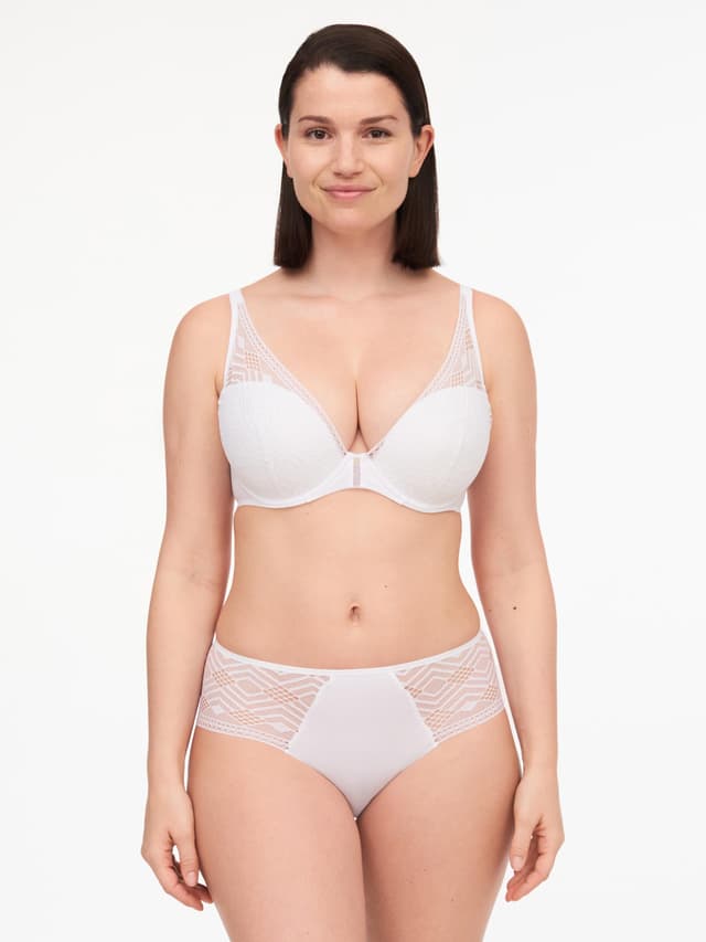 Chantelle Soutien-gorge Coques Plongeant - Blanc - Ondine