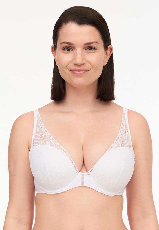 chantelle Soutien-gorge coques plongeant - Blanc - Ondine