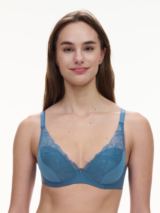 chantelle Soutien-gorge coques plongeant - Bleu jeans - Orangerie Dream