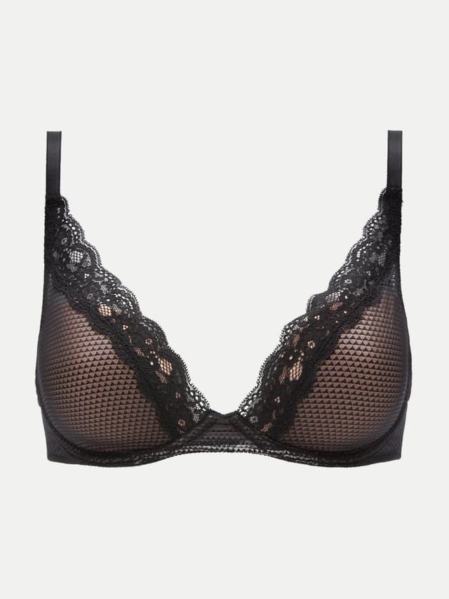 Chantelle Soutien-gorge Coques Plongeant - Noir - Brooklyn