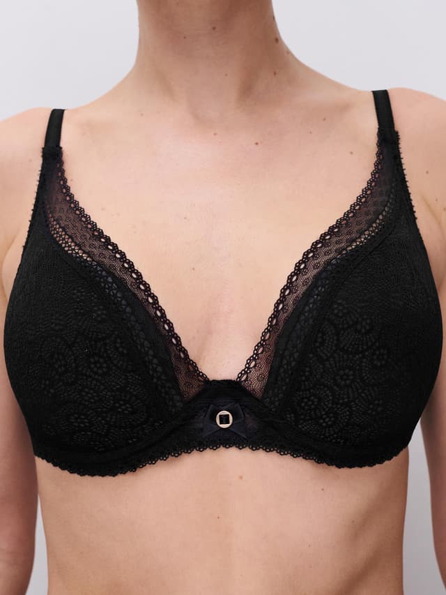 Chantelle Soutien-gorge Coques Plongeant - Noir - Festivité