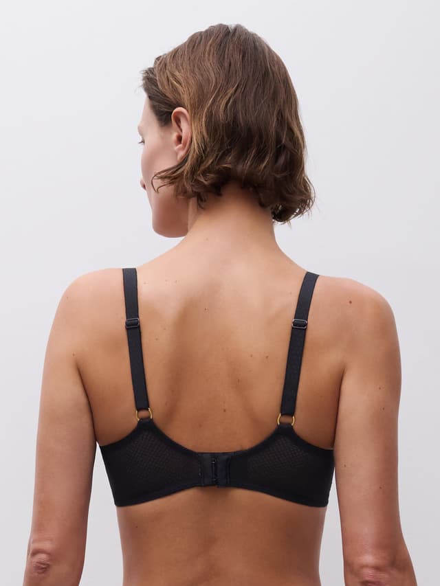 Chantelle Soutien-gorge Coques Plongeant - Noir - Fleurs