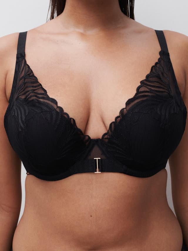 Chantelle Soutien-gorge Coques Plongeant - Noir - Legend