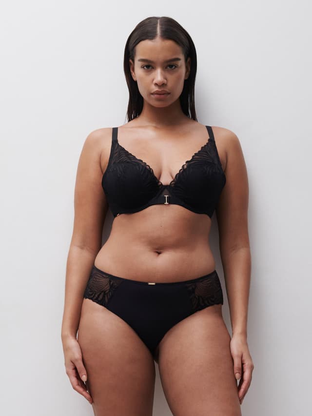 Chantelle Soutien-gorge Coques Plongeant - Noir - Legend