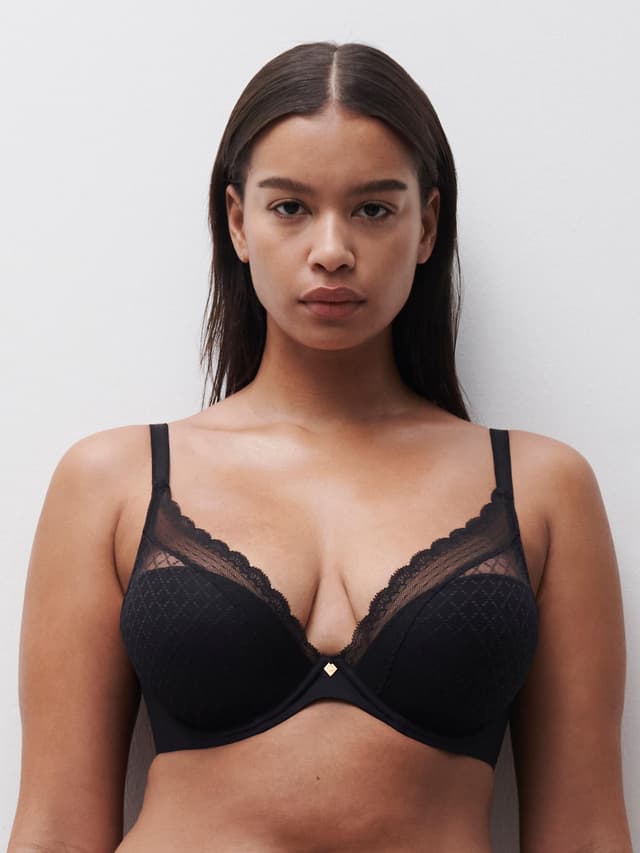 chantelle Soutien-gorge coques plongeant - Noir - Norah Chic