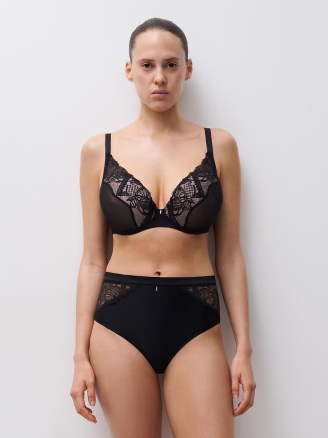 Chantelle Soutien-gorge Coques Plongeant - Noir - Orangerie Dream