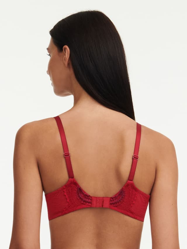 Chantelle Soutien-gorge Coques Plongeant - Rouge Passion - Mystic Dream